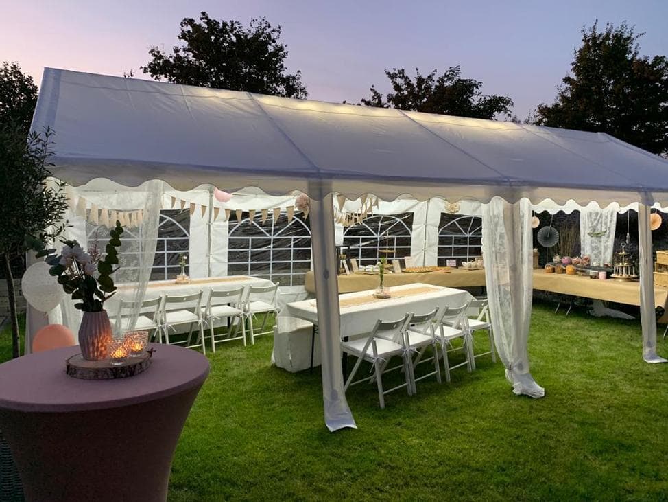 Partyzelt inkl. Aufbau (Hochzeit, Geburtstag)